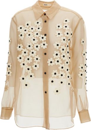 Khaite Argo Top With Floral Embroidery