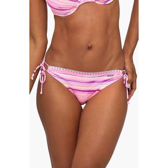 Lascana Womens Printed Loop Classic Bikini Bottom in Rose Multi at Nordstrom, Size 12