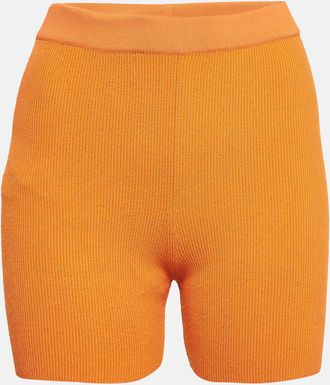Jacquemus Orange Rib Knit Le Short Arancia Biker Shorts
