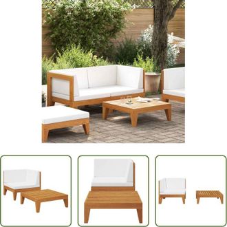 vidaXL Set da giardino - Set Divani da Giardino 2 pz con Cuscini in Massello dAcacia