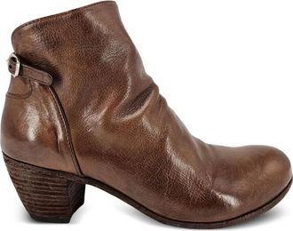 Officine Creative 50mm Chabrol side-zip leather ankle boots - women - Calf Leather/Calf Leather/Calf Leather - 39 1/2 - Brown