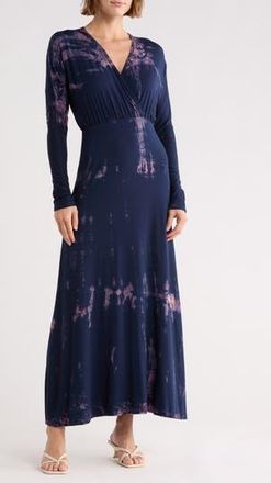 Go Couture Long Sleeve Maxi Dress in Dark Mauve at Nordstrom Rack, Size Small