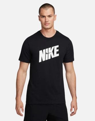 Nike Mens Nike Mens Bold Dri-FIT Logo T-Shirt - Black - Size: 36