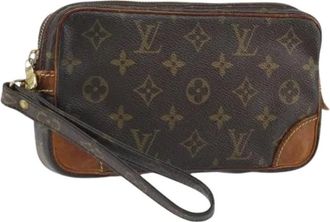Louis Vuitton Pre-owned Clutches, female, Brown, Size: ONE SIZE Pre-owned Canvas Clutch