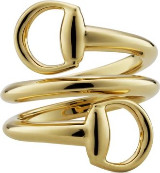 Gucci Ybc 837799001 - Horsebit Ring in geel goud - Dames - Ringen - Geel - 53 MM - Accessoires