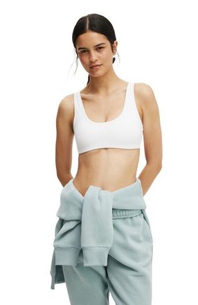 Cotton On Womens Active Ultra Soft Low Back Crop in White at Nordstrom, Size X-Small