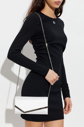 Jimmy Choo London Emmie Clutch Bag On A Chain, Womens, White