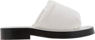 Ferragamo Delfino Padded Slide Sandals, Size 9