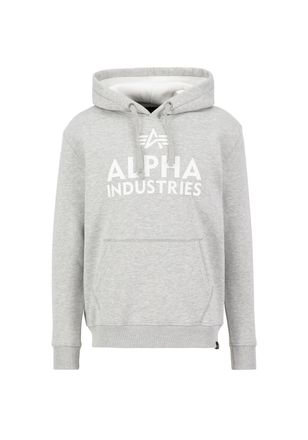 Alpha Industries Hoodie ALPHA INDUSTRIES Foam Print Hoodie, Herren, Gr. 3XL, grau (grau heather), Obermaterial: 80% Baumwolle, 20% Polyester, regular fit, Sweatshirts 