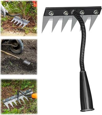 OEM Rastrillo Desmalezador Berthaus, 5/6/7/8 Dientes, Herramienta Con Mango, Rastrillo De Jard&iacute;n De Metal Resistente, Rastrillo Berthaus Para Desmalezar/a