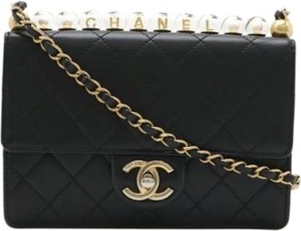 Chanel Pre-owned Vintage Shoulder Bag - Dames - Vintage Schoudertas - Zwart - ONE Size - Leer - Vintage