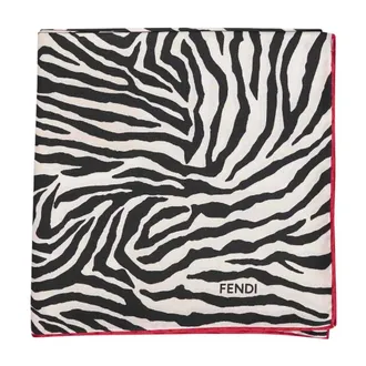 Fendi Accessoires, Dames, Veelkleurig, ONE Size, Zijden Foulard