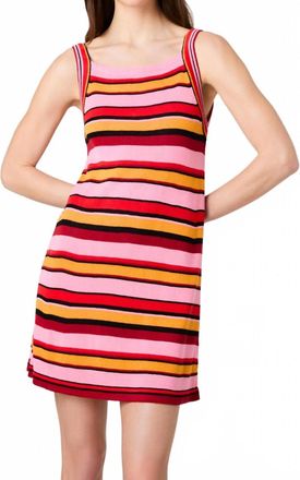 French Connection Motley Knit Mini Dress In Sunkissed Orange Multi