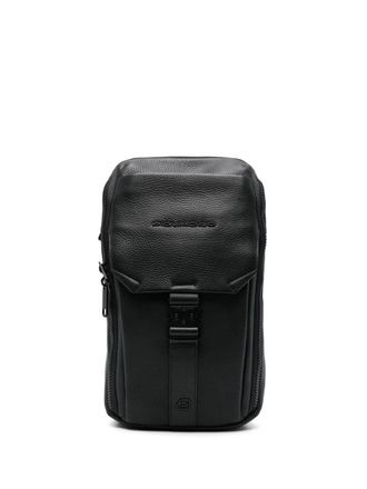 Piquadro iPadmini sling bag - men - Leather/Polyester/Nylon/Metal/Polyethylene vinyl acetate (PEVA) - OS - Black
