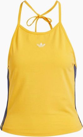 adidas Originals Adidas Originals Womens Cropped Halter Tank Top - Yellow - Size: 10