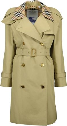 Burberry Beige Castleford Trench Coat - Dames - Trenchcoats - Beige - XS - Katoen - Jassen