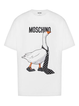Moschino T-shirt Goose - Bianco