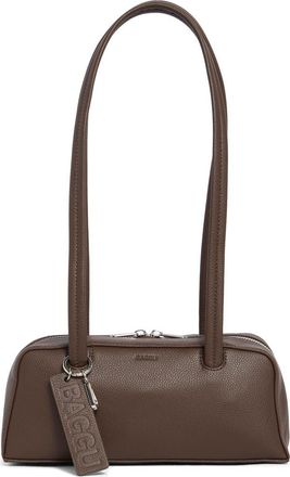 Baggu Small Recycled Leather Bowler Shoulder Bag in Brown at Nordstrom Rack