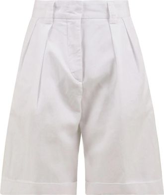 Aspesi Bermuda Shorts - Dames - Korte Broeken - Wit - M - Katoen - Korte Broeken