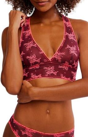Free People Talk About It Racerback Bralette in Zinfadel Combo at Nordstrom Rack, Size X-Large