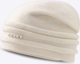 Casual Looks Strickm&uuml;tze CASUAL LOOKS, Damen, beige (ecru), Wolle, M&uuml;tzen Strickm&uuml;tze