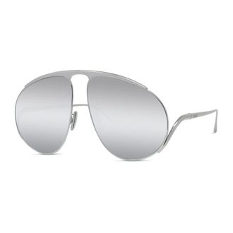 Loewe Sunglasses, unisex, Gray, Size: 61 MM Silver Pilot Sunglasses Oversize Metal Style