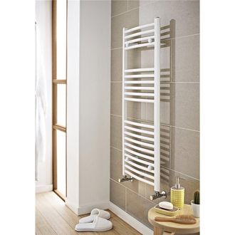 Clifton White Bathroom Towel Rail Vertical 22mm 1800mm (H) x 600mm (W)