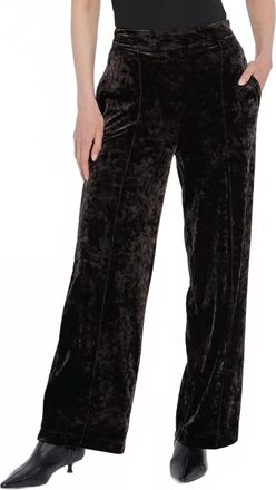 Lyss&eacute; Crushed Velvet Pant In Black
