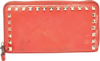 Valentino Tweedehands leren portemonnees - Dames - Vintage Accessoires - Rood - ONE Size - Vintage