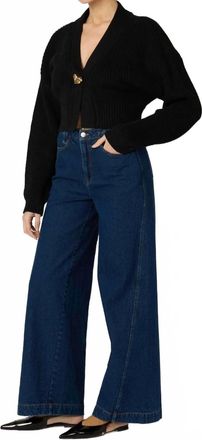 Cleobella Heart Sweater Cardigan In Black