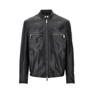 Dsquared2 Leather Biker jacket Man 50