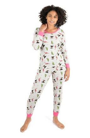 Leveret Womens Cotton Matching Family Pajamas, Wild Canvas Prints in Dinosaur at Nordstrom, Size X-Large