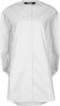 Jacquemus White Crew Neck Mini Dress