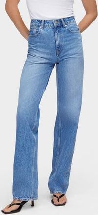 Aligne High Waist Straight Leg Jeans in Sky Blue at Nordstrom Rack, Size 26