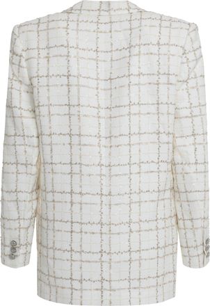 Alessandra Rich Womens Double-Breasted Elegant Jacket White Polyamide Blazers
