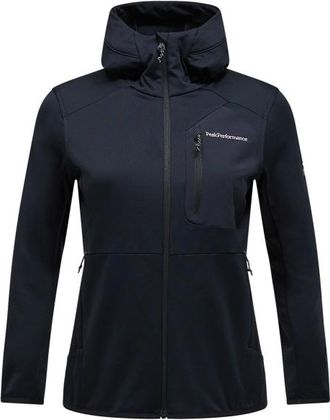 Peak Performance Utility Light Zip Hood Fleecejacke f&uuml;r Damen | schwarz