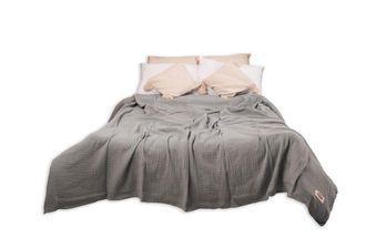 OEM Colcha Decorativa Muslin Gris Oscuro 240x210 Matex