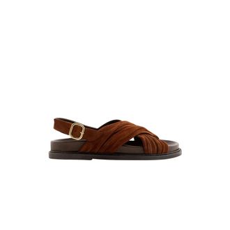 Maison Toufet Schoenen, Dames, Bruin, 37 EU, Leer, Sandale Diane