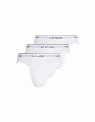 Calvin Klein Mens Calvin Klein 3-Pack Icon Cotton Stretch Mens Briefs, White - Size: 38/39/32