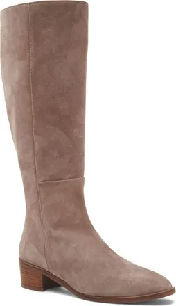 Aquatalia Ravel Waterproof Knee High Boot in Light Taupe Suede at Nordstrom Rack, Size 9.5