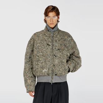 Diesel Upcycled felted jacket - Jackets - Man - Grey