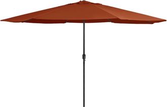 vidaXL Sombrilla De Jard&iacute;n Con Palo De Metal Terracota 390 Cm Vidaxl