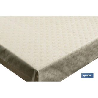 cofan Mantel Antimanchas Resinado Confeccionado 1,40 X 2,50 M 50% Pes 45% Co 5% Lurex Lineas De Oro