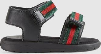 Gucci Baby - Sandal With Web, Black, Leather