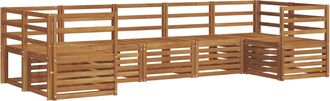 vidaXL Conjunto De Sof&aacute;s De Exterior 7 Uds. Natural Vidaxl