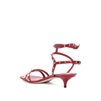 Valentino Garavani Studded Cage Sandal - Red