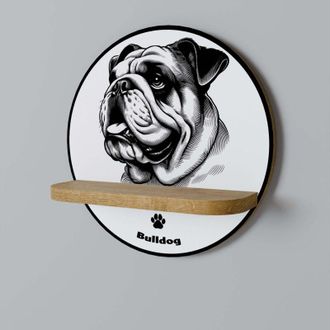 OEM Perro Bulldog Estante Redondo