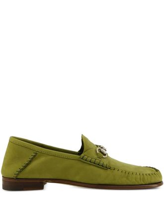 Gucci leather loafers - women - Calf Leather/Calf Leather/Calf Leather - 38.5 - Green