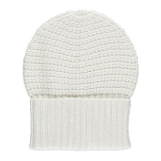 Fabiana Filippi Wollen en Zijden Hoed met Pailletten - Dames - Hoeden - Wit - ONE Size - Wol - Accessoires