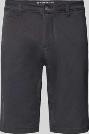 Tom Tailor Slim Fit Chinoshorts aus Baumwoll-Mix in Dunkelgrau, Gr&ouml;&szlig;e 30